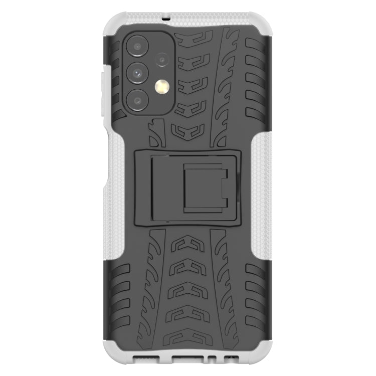 For Samsung Galaxy A13 4G Tire Texture Shockproof TPU+PC Phone Case with Holder
