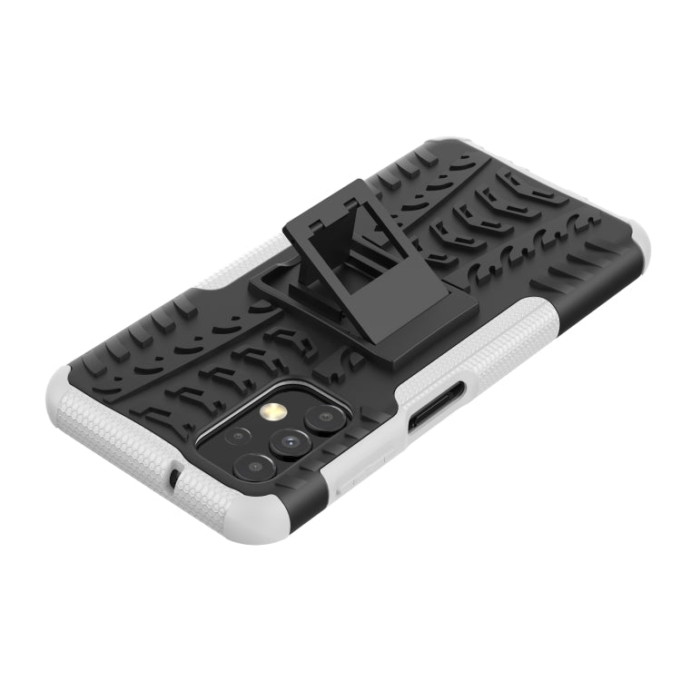 For Samsung Galaxy A13 4G Tire Texture Shockproof TPU+PC Phone Case with Holder