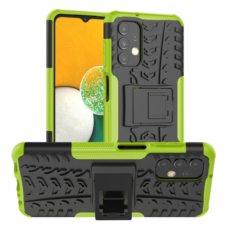For Samsung Galaxy A13 4G Tire Texture Shockproof TPU+PC Phone Case with Holder