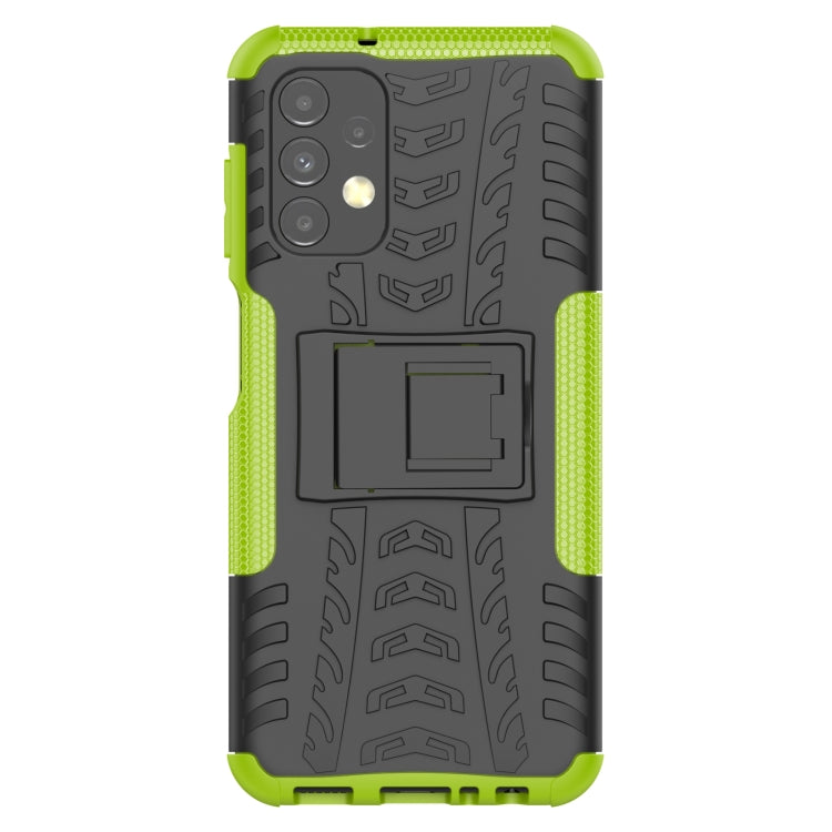 For Samsung Galaxy A13 4G Tire Texture Shockproof TPU+PC Phone Case with Holder