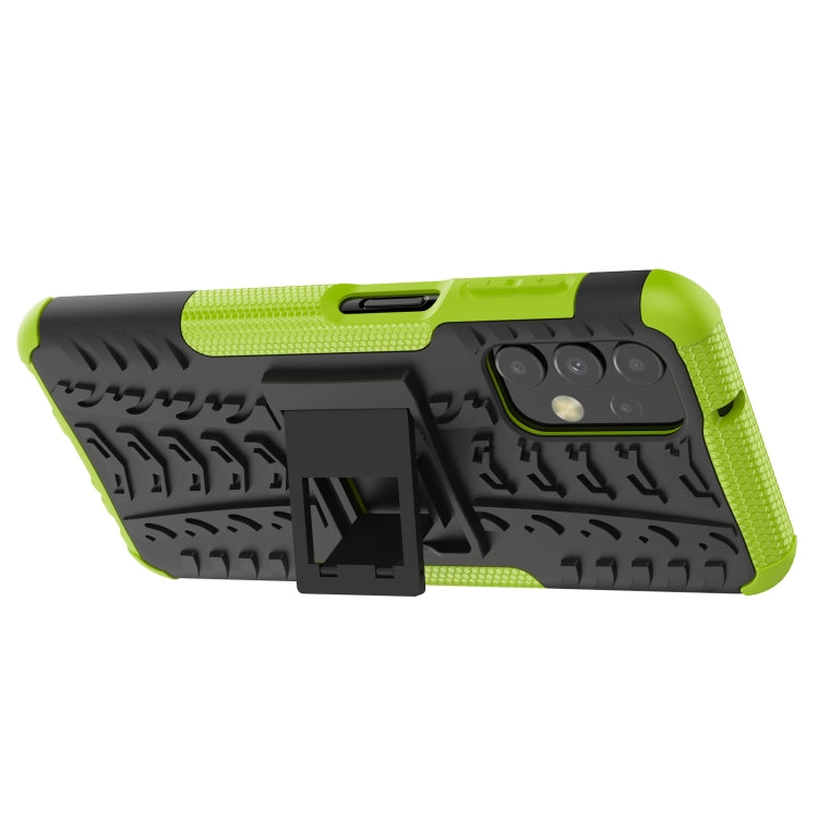 For Samsung Galaxy A13 4G Tire Texture Shockproof TPU+PC Phone Case with Holder