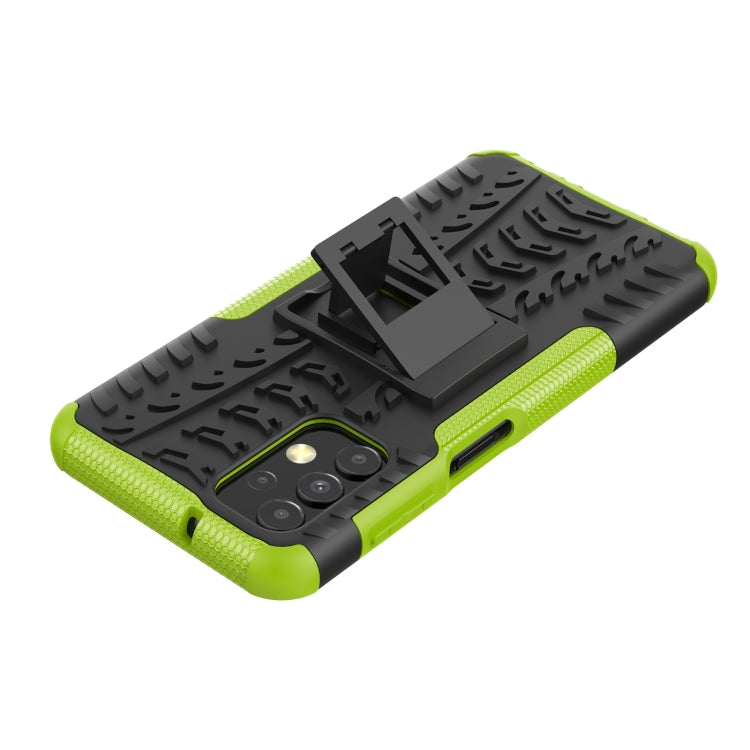 For Samsung Galaxy A13 4G Tire Texture Shockproof TPU+PC Phone Case with Holder