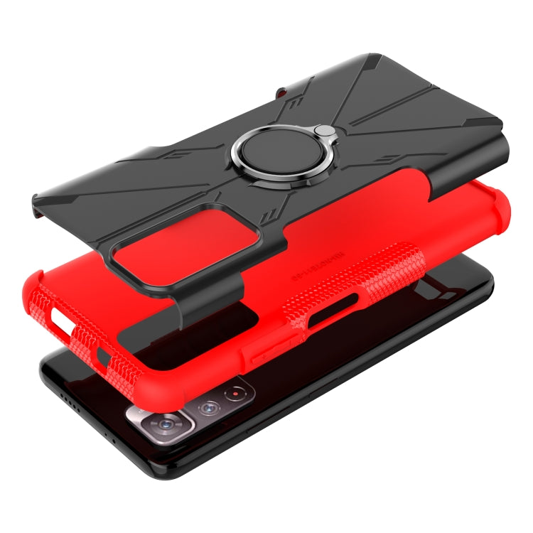 For Xiaomi Redmi Note 11 5G China Version Armor Bear Shockproof PC + TPU Phone Case with Ring Holder