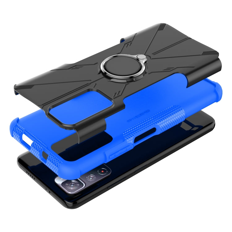 For Xiaomi Redmi Note 11 5G China Version Armor Bear Shockproof PC + TPU Phone Case with Ring Holder