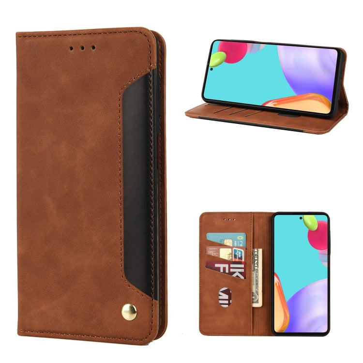 For Samsung Galaxy A23 5G Skin Feel Splicing Leather Phone Case
