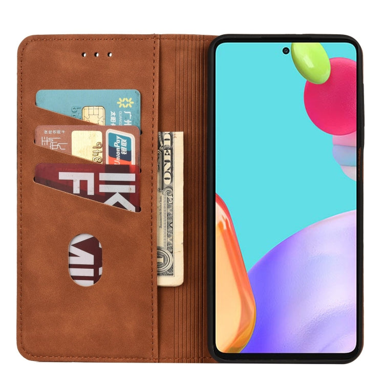 For Samsung Galaxy A23 5G Skin Feel Splicing Leather Phone Case