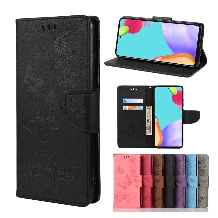 For Samsung Galaxy A23 5G Butterfly Embossed Horizontal Flip Leather Phone Case with Card Slot & Holder