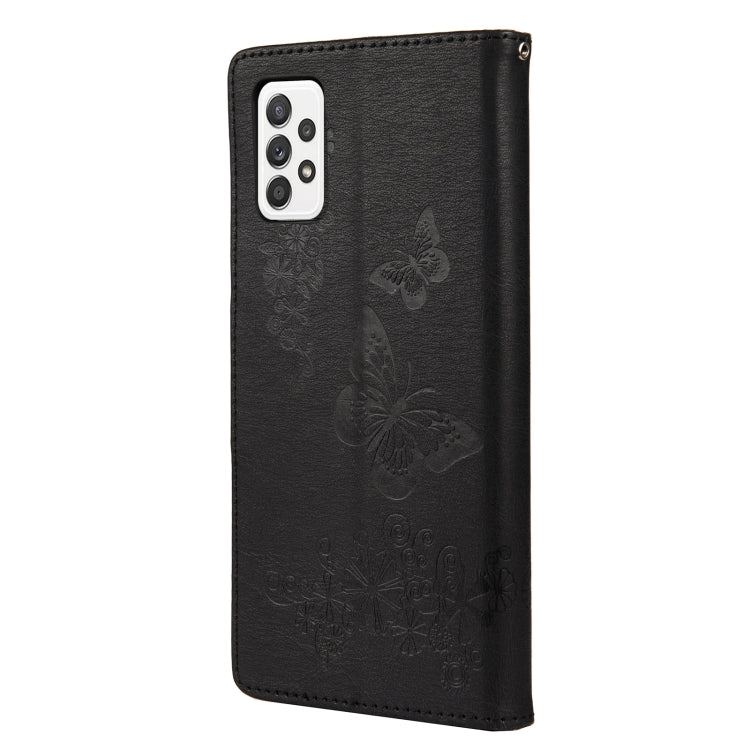 For Samsung Galaxy A23 5G Butterfly Embossed Horizontal Flip Leather Phone Case with Card Slot & Holder