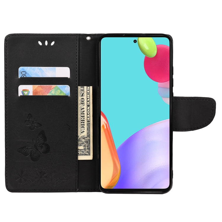 For Samsung Galaxy A23 5G Butterfly Embossed Horizontal Flip Leather Phone Case with Card Slot & Holder