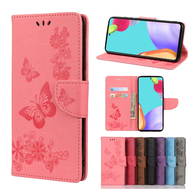 For Samsung Galaxy A23 5G Butterfly Embossed Horizontal Flip Leather Phone Case with Card Slot & Holder