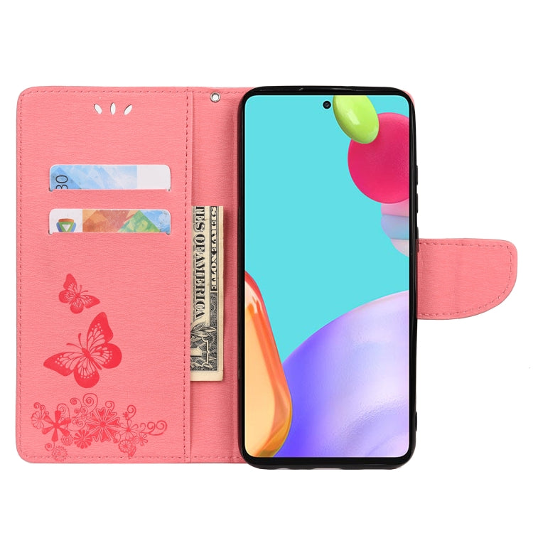 For Samsung Galaxy A23 5G Butterfly Embossed Horizontal Flip Leather Phone Case with Card Slot & Holder