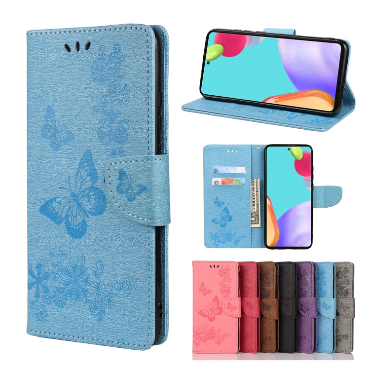 For Samsung Galaxy A23 5G Butterfly Embossed Horizontal Flip Leather Phone Case with Card Slot & Holder