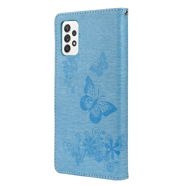 For Samsung Galaxy A23 5G Butterfly Embossed Horizontal Flip Leather Phone Case with Card Slot & Holder