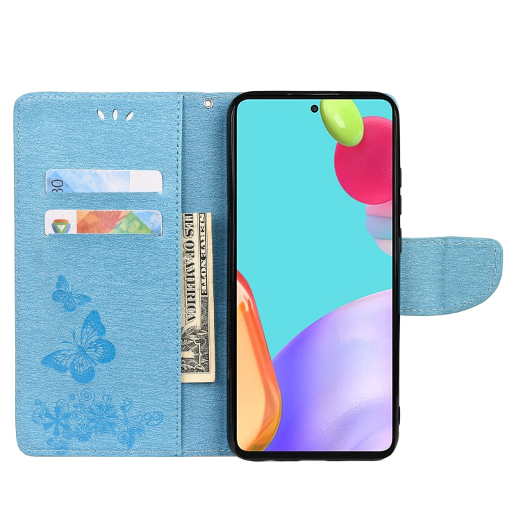 For Samsung Galaxy A23 5G Butterfly Embossed Horizontal Flip Leather Phone Case with Card Slot & Holder
