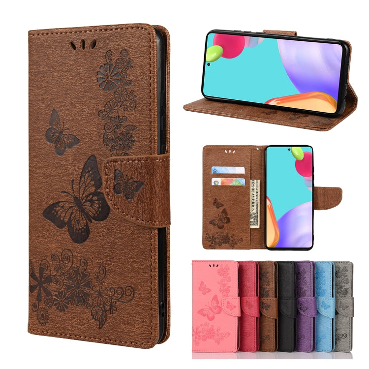 For Samsung Galaxy A23 5G Butterfly Embossed Horizontal Flip Leather Phone Case with Card Slot & Holder