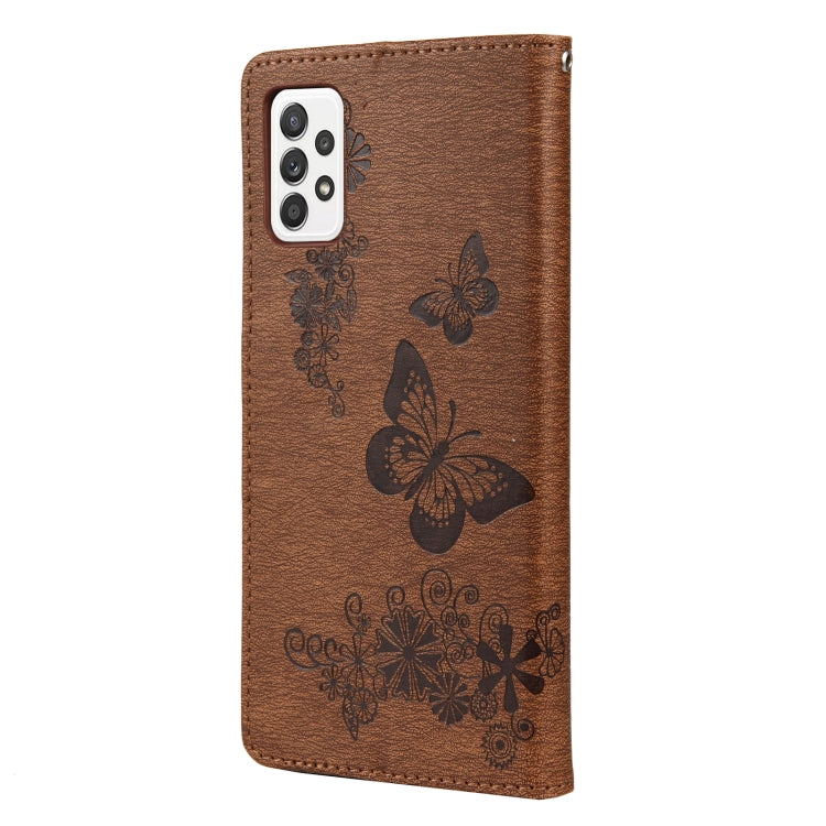 For Samsung Galaxy A23 5G Butterfly Embossed Horizontal Flip Leather Phone Case with Card Slot & Holder