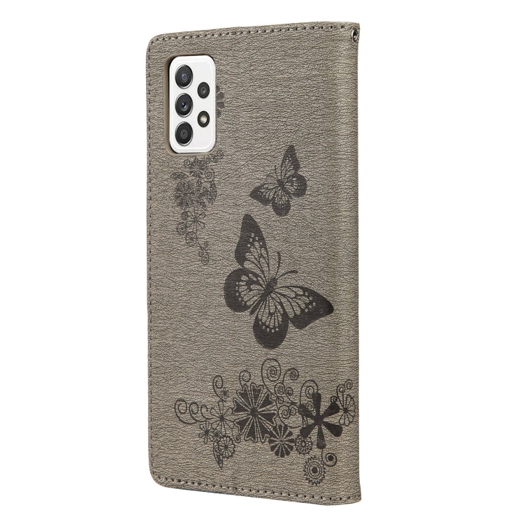 For Samsung Galaxy A23 5G Butterfly Embossed Horizontal Flip Leather Phone Case with Card Slot & Holder