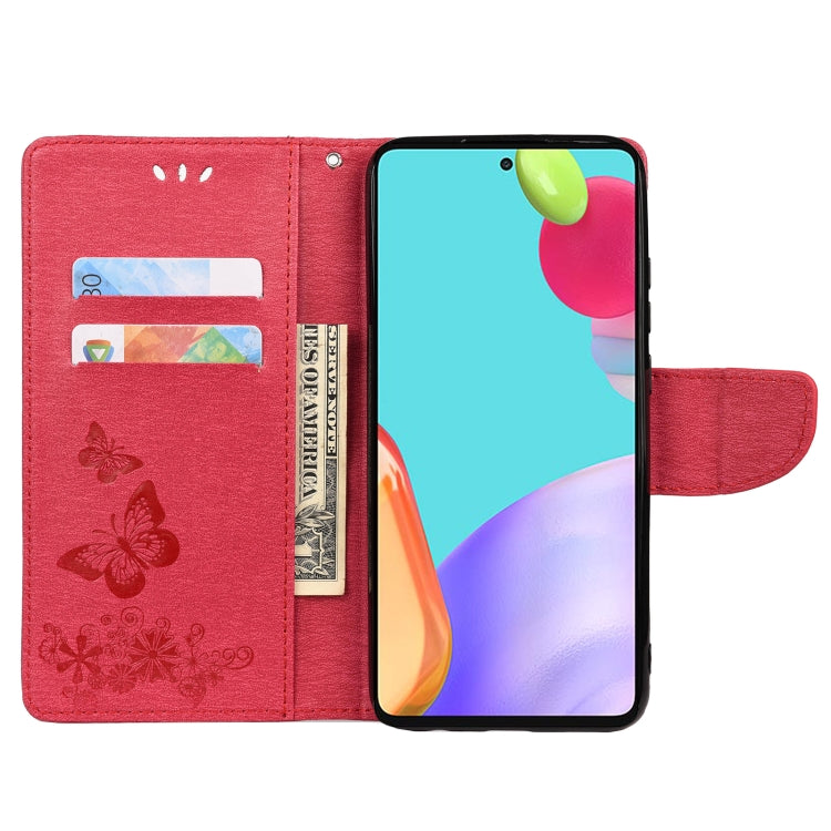 For Samsung Galaxy A23 5G Butterfly Embossed Horizontal Flip Leather Phone Case with Card Slot & Holder