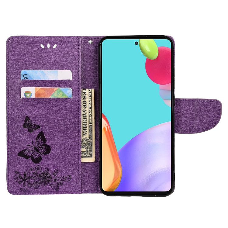 For Samsung Galaxy A23 5G Butterfly Embossed Horizontal Flip Leather Phone Case with Card Slot & Holder