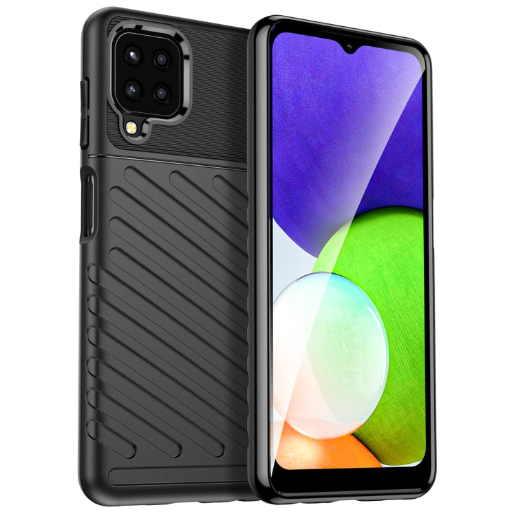 For Samsung Galaxy A22 Thunderbolt Shockproof TPU Phone Case(Black)