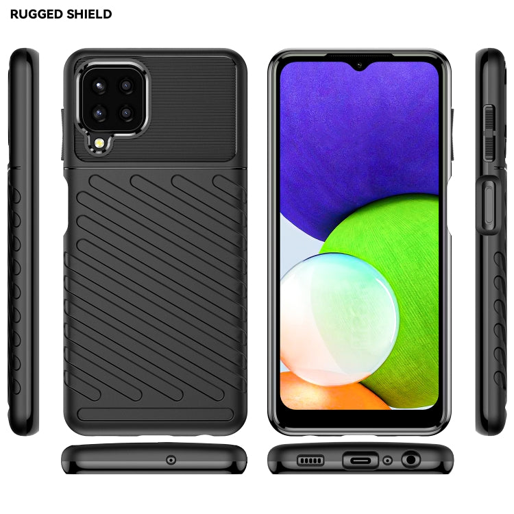 For Samsung Galaxy A22 Thunderbolt Shockproof TPU Phone Case(Black)
