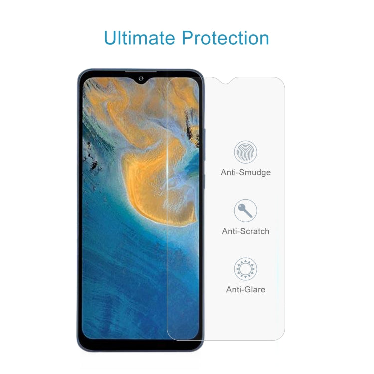 10 PCS 0.26mm 9H 2.5D Tempered Glass Film For ZTE Blade A51s