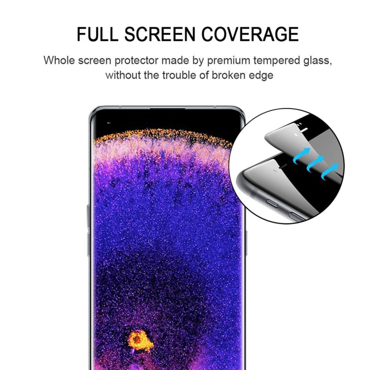 25 PCS 3D Curved Edge Full Screen Tempered Glass Film For OPPO Find X5(Black)