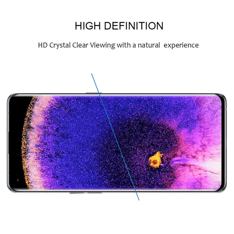 25 PCS 3D Curved Edge Full Screen Tempered Glass Film For OPPO Find X5(Black)