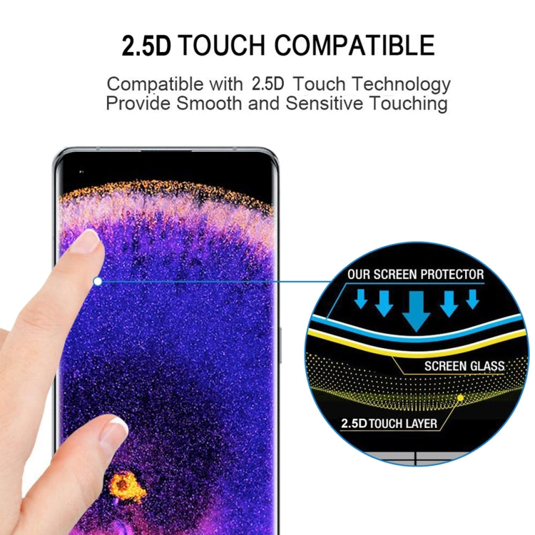 25 PCS 3D Curved Edge Full Screen Tempered Glass Film For OPPO Find X5(Black)