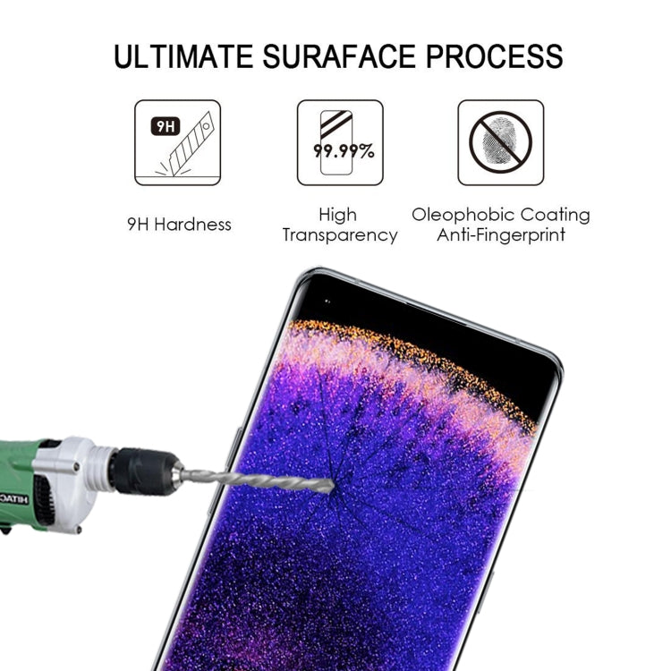 25 PCS 3D Curved Edge Full Screen Tempered Glass Film For OPPO Find X5(Black)