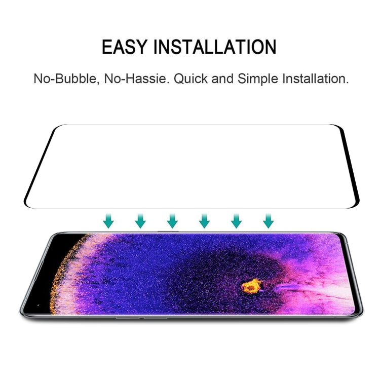 25 PCS 3D Curved Edge Full Screen Tempered Glass Film For OPPO Find X5(Black)