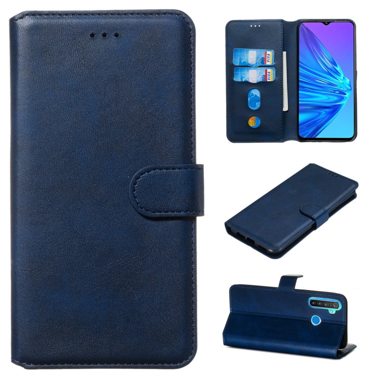 For OPPO Realme 5 Classic Calf Texture Horizontal Flip PU Leather Case, with Holder & Card Slots & Wallet