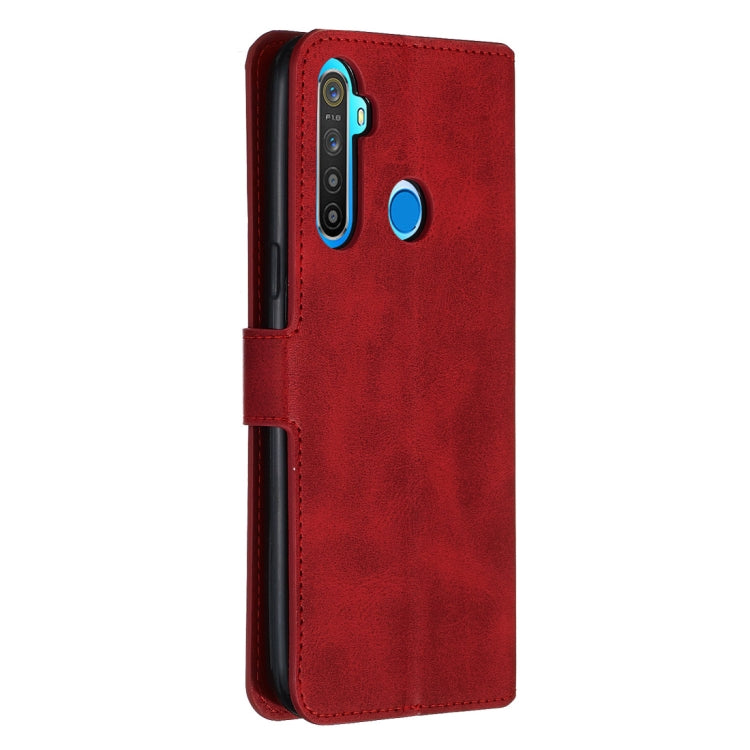 For OPPO Realme 5 Classic Calf Texture Horizontal Flip PU Leather Case, with Holder & Card Slots & Wallet