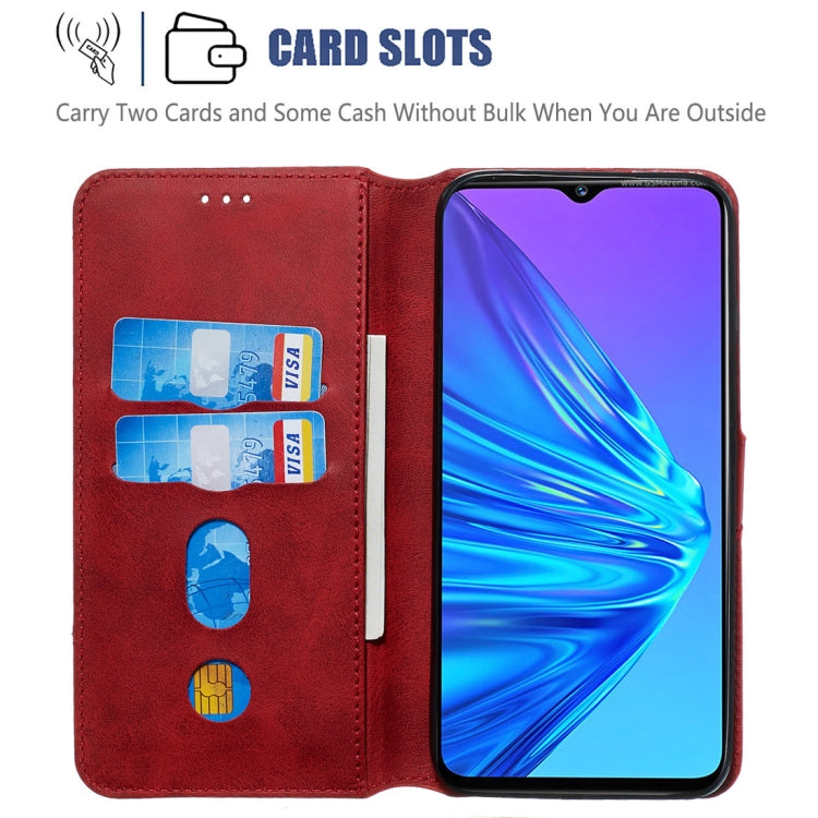 For OPPO Realme 5 Classic Calf Texture Horizontal Flip PU Leather Case, with Holder & Card Slots & Wallet