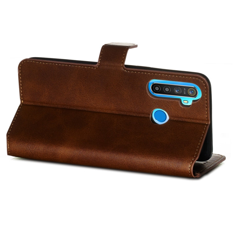 For OPPO Realme 5 Classic Calf Texture Horizontal Flip PU Leather Case, with Holder & Card Slots & Wallet