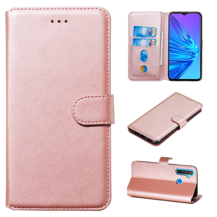 For OPPO Realme 5 Classic Calf Texture Horizontal Flip PU Leather Case, with Holder & Card Slots & Wallet