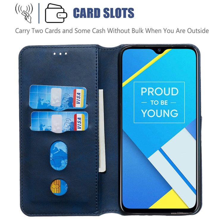 For OPPO A1k / Realme C2 Classic Calf Texture Horizontal Flip PU Leather Case, with Holder & Card Slots & Wallet