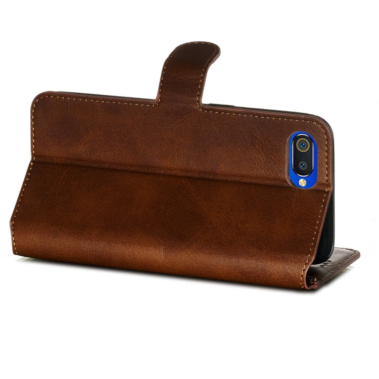 For OPPO A1k / Realme C2 Classic Calf Texture Horizontal Flip PU Leather Case, with Holder & Card Slots & Wallet