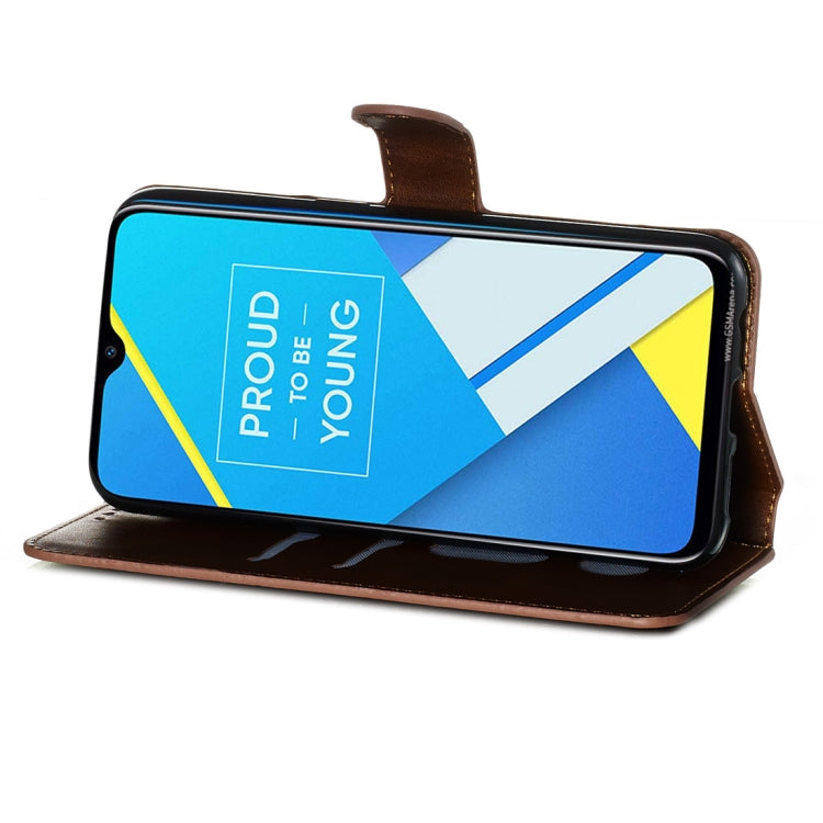 For OPPO A1k / Realme C2 Classic Calf Texture Horizontal Flip PU Leather Case, with Holder & Card Slots & Wallet