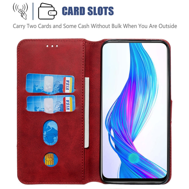 For OPPO K3 / Realme X Classic Calf Texture Horizontal Flip PU Leather Case, with Holder & Card Slots & Wallet