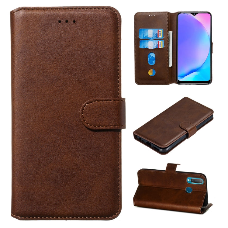 For Vivo U10 / Y15 / Y17 / Y3 Classic Calf Texture Horizontal Flip PU Leather Case, with Holder & Card Slots & Wallet