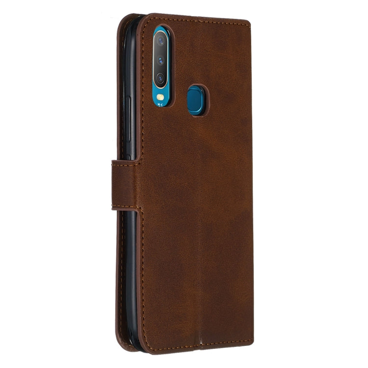 For Vivo U10 / Y15 / Y17 / Y3 Classic Calf Texture Horizontal Flip PU Leather Case, with Holder & Card Slots & Wallet
