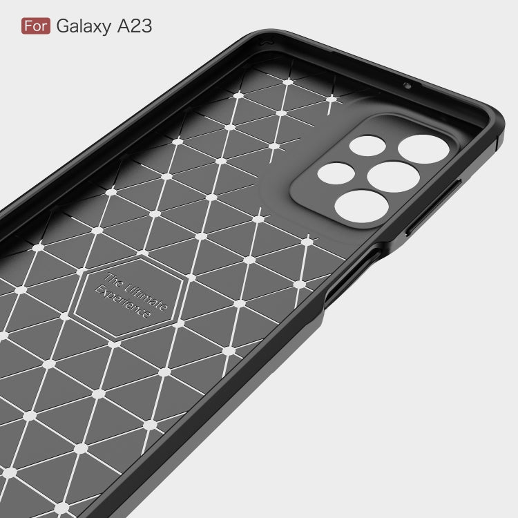 For Samsung Galaxy A23 5G Brushed Texture Carbon Fiber TPU Phone Case