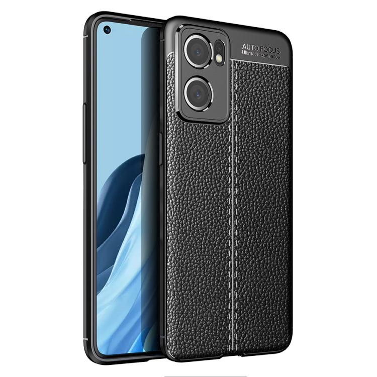 For OPPO Reno7 International Version Litchi Texture TPU Shockproof Phone Case