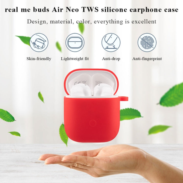 For Realme Buds Air Neo TWS Silicone Earphone Protective Case with Hook