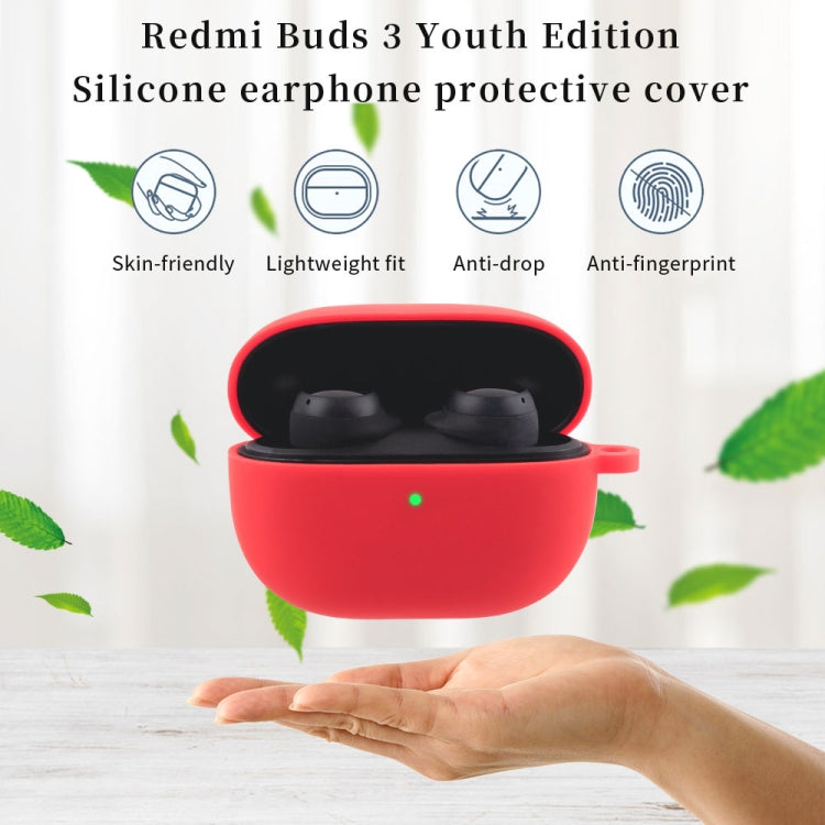 For Xiaomi Redmi Buds 3 Lite Silicone Earphone Protective Case with Hook