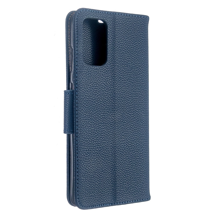 For Galaxy S20+ Litchi Texture Pure Color Horizontal Flip PU Leather Case with Holder & Card Slots & Wallet & Lanyard