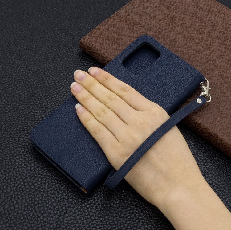 For Galaxy S20+ Litchi Texture Pure Color Horizontal Flip PU Leather Case with Holder & Card Slots & Wallet & Lanyard