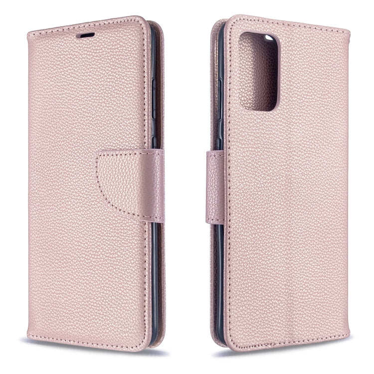 For Galaxy S20+ Litchi Texture Pure Color Horizontal Flip PU Leather Case with Holder & Card Slots & Wallet & Lanyard