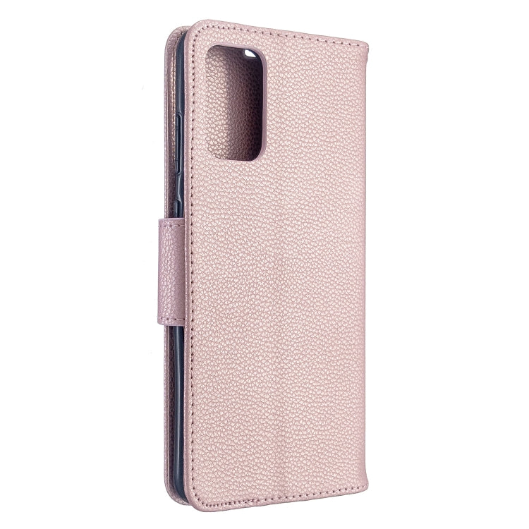 For Galaxy S20+ Litchi Texture Pure Color Horizontal Flip PU Leather Case with Holder & Card Slots & Wallet & Lanyard